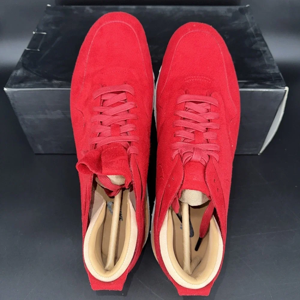 Nike Air Max 1 Royal Gym Red Size 10.5 847671 661 Sneaker Suede - Picture 10 of 16